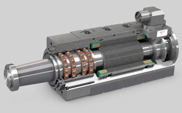Synchronous spindle - sectional view and structure